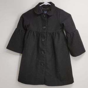 Baby GAP black wool-blend coat- sz Toddler 5 years